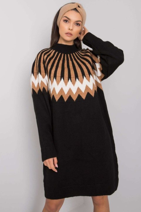 Sukienka Model LC-SK-0098.37X Black - Rue Paris Sukienka Model LC-SK-0098.37X Black - Rue Paris