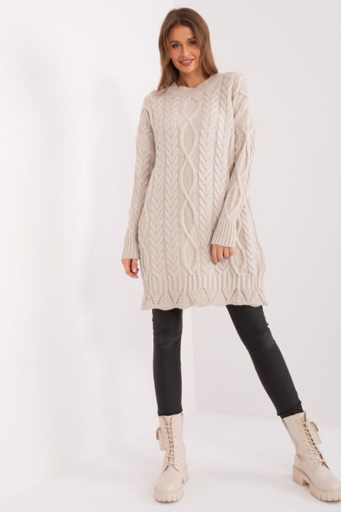Sukienka Model LC-SK-8012-2.25P Light Beige - Rue Paris Sukienka Model LC-SK-8012-2.25P Light Beige - Rue Paris