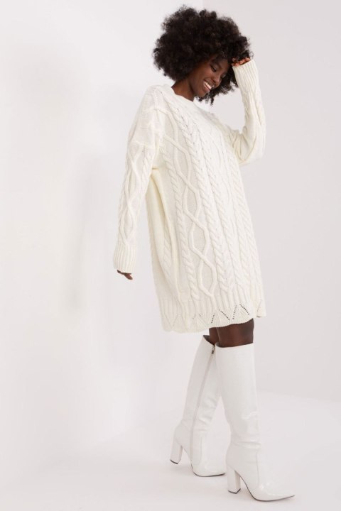 Sukienka Model LC-SK-8012-2.72P Ecru - Rue Paris Sukienka Model LC-SK-8012-2.72P Ecru - Rue Paris