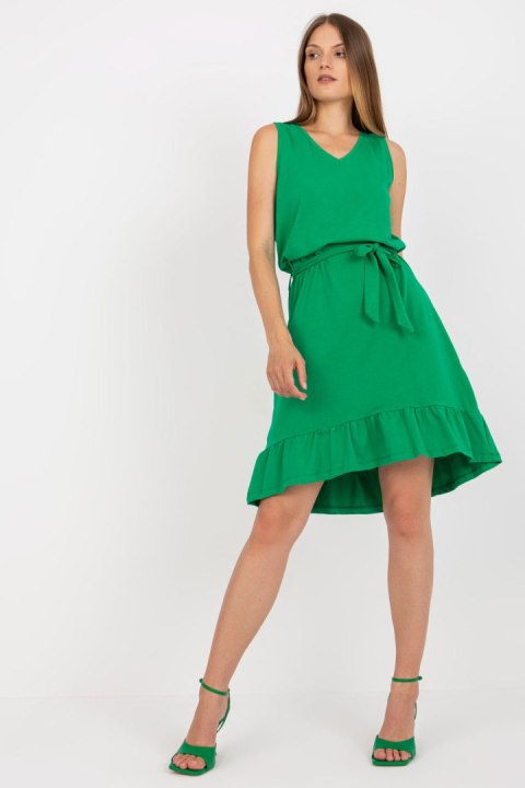Sukienka Model RV-SK-8049.64 Green - Rue Paris Sukienka Model RV-SK-8049.64 Green - Rue Paris
