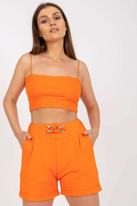 Szorty Damskie Model RV-SN-8017.10 Orange - Rue Paris Szorty Damskie Model RV-SN-8017.10 Orange - Rue Paris
