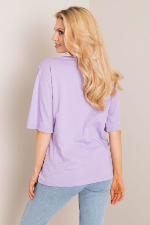 T-shirt Damski Model 157-TS-3534.51 Light Violet - Rue Paris T-shirt Damski Model 157-TS-3534.51 Light Violet - Rue Paris