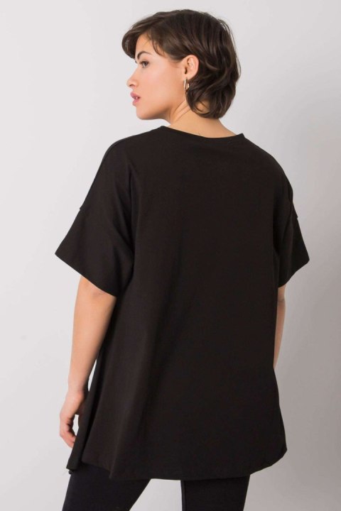 T-shirt Damski Model 157-TS-4380.89 Black - Rue Paris T-shirt Damski Model 157-TS-4380.89 Black - Rue Paris