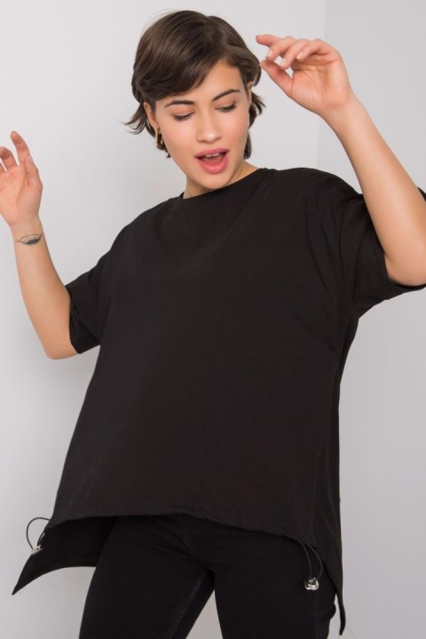 T-shirt Damski Model 157-TS-4380.89 Black - Rue Paris T-shirt Damski Model 157-TS-4380.89 Black - Rue Paris