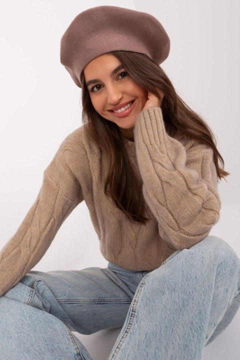 Beret Model AT-CZ-231305.82P Dark Beige - AT Beret Model AT-CZ-231305.82P Dark Beige - AT