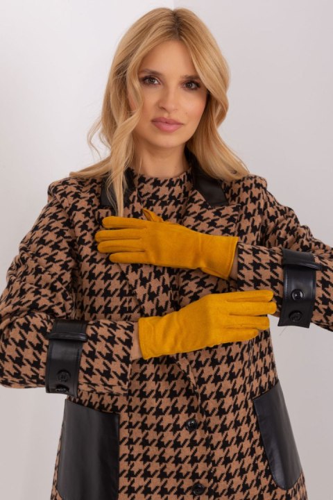 Rękawiczki Model AT-RK-2370.99 Dark Yellow - AT Rękawiczki Model AT-RK-2370.99 Dark Yellow - AT