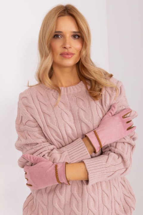 Rękawiczki Model AT-RK-238601.25P Light Pink - AT Rękawiczki Model AT-RK-238601.25P Light Pink - AT