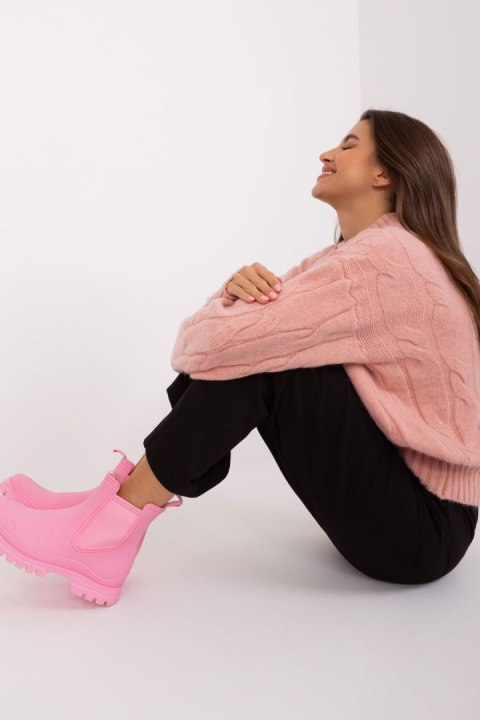Sweter Damski Model AT-SW-0146.10P Light Pink - AT Sweter Damski Model AT-SW-0146.10P Light Pink - AT