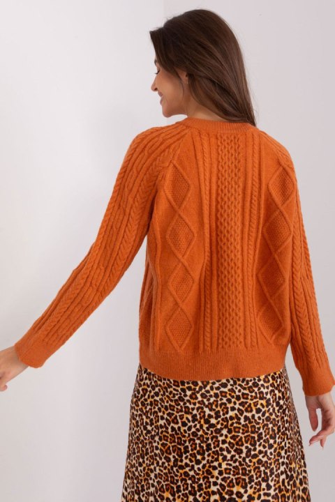 Sweter Damski Model AT-SW-2346-2.99P Dark Orange - AT Sweter Damski Model AT-SW-2346-2.99P Dark Orange - AT