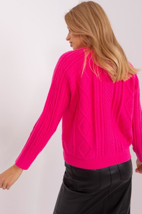 Sweter Damski Model AT-SW-2346-2.99P Dark Pink - AT Sweter Damski Model AT-SW-2346-2.99P Dark Pink - AT