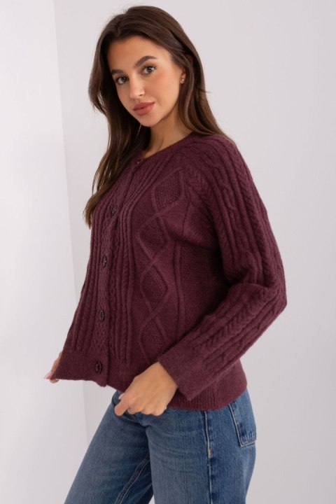 Sweter Damski Model AT-SW-2346-2.99P Dark Violet - AT Sweter Damski Model AT-SW-2346-2.99P Dark Violet - AT