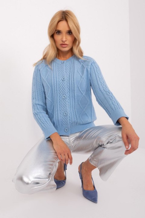 Sweter Damski Model AT-SW-2346-2.99P Light Blue - AT Sweter Damski Model AT-SW-2346-2.99P Light Blue - AT