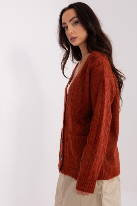Sweter Damski Model AT-SW-2358.31 Dark Orange - AT Sweter Damski Model AT-SW-2358.31 Dark Orange - AT