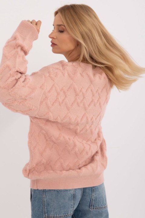 Sweter Damski Model AT-SW-2361.61 Light Pink - AT Sweter Damski Model AT-SW-2361.61 Light Pink - AT