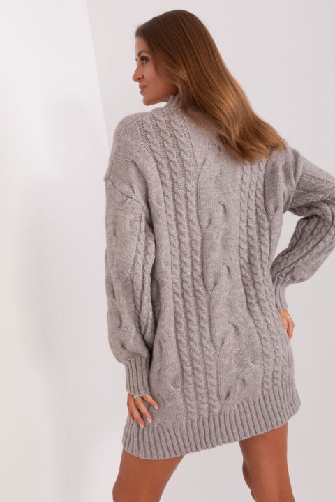 Sweter Damski Model AT-SW-2367-1.35P Grey - AT Sweter Damski Model AT-SW-2367-1.35P Grey - AT