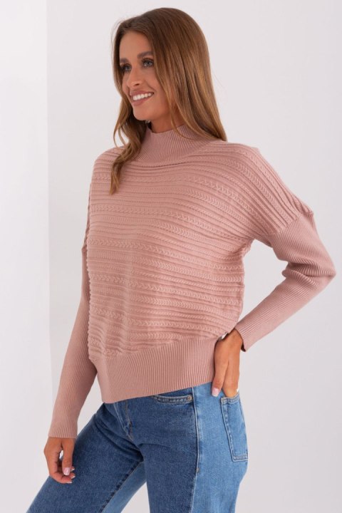 Sweter Damski Model AT-SW-2368.36X Dark Pink - AT Sweter Damski Model AT-SW-2368.36X Dark Pink - AT