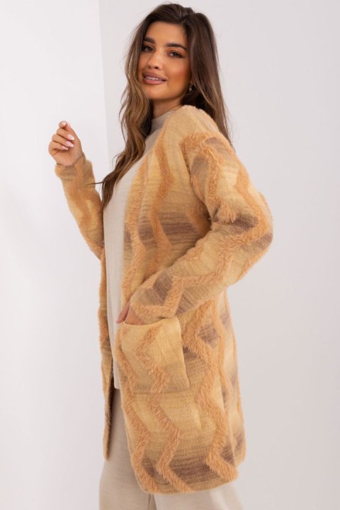 Sweter Kardigan Model AT-SW-234701.34 Beige - AT Sweter Kardigan Model AT-SW-234701.34 Beige - AT