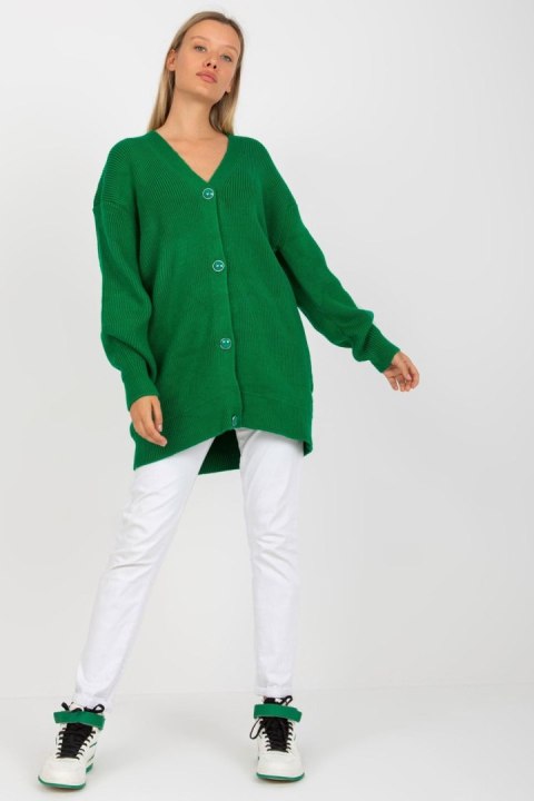 Sweter Kardigan Model LC-SW-0267.06X Green - Rue Paris Sweter Kardigan Model LC-SW-0267.06X Green - Rue Paris