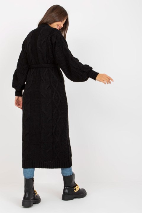 Sweter Kardigan Model LC-SW-8020.16P Black - Rue Paris Sweter Kardigan Model LC-SW-8020.16P Black - Rue Paris