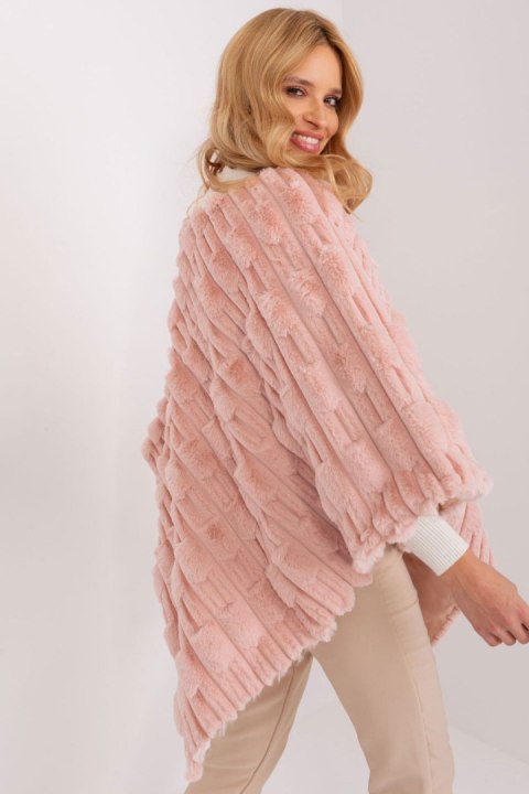 Sweter Ponczo Model AT-PN-2347.68 Light Pink - AT Sweter Ponczo Model AT-PN-2347.68 Light Pink - AT