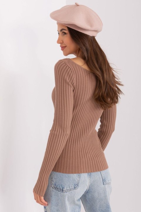 Beret Model AT-CZ-231305.82P Beige - AT Beret Model AT-CZ-231305.82P Beige - AT