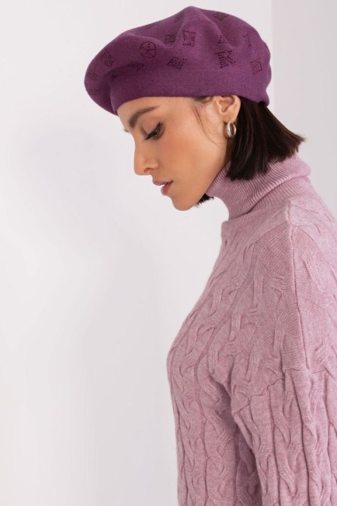 Beret Model AT-CZ-2318.27 Dark Violet - AT Beret Model AT-CZ-2318.27 Dark Violet - AT