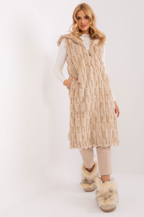 Kamizelka Model AT-KZ-2368-1.07 Beige - AT Kamizelka Model AT-KZ-2368-1.07 Beige - AT