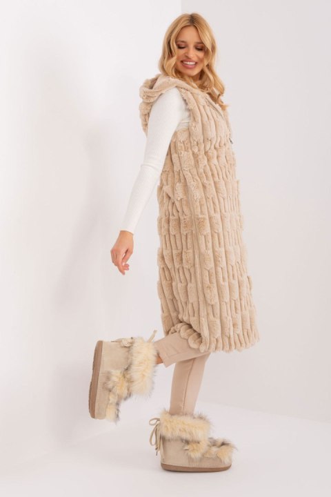 Kamizelka Model AT-KZ-2368-1.07 Beige - AT Kamizelka Model AT-KZ-2368-1.07 Beige - AT