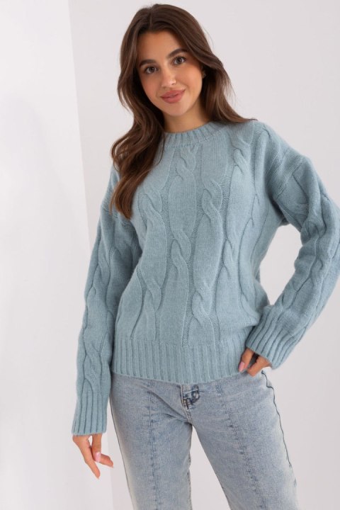 Sweter Damski Model AT-SW-0146.10P Mint - AT Sweter Damski Model AT-SW-0146.10P Mint - AT