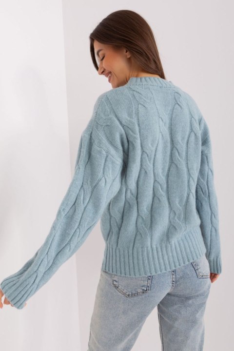 Sweter Damski Model AT-SW-0146.10P Mint - AT Sweter Damski Model AT-SW-0146.10P Mint - AT