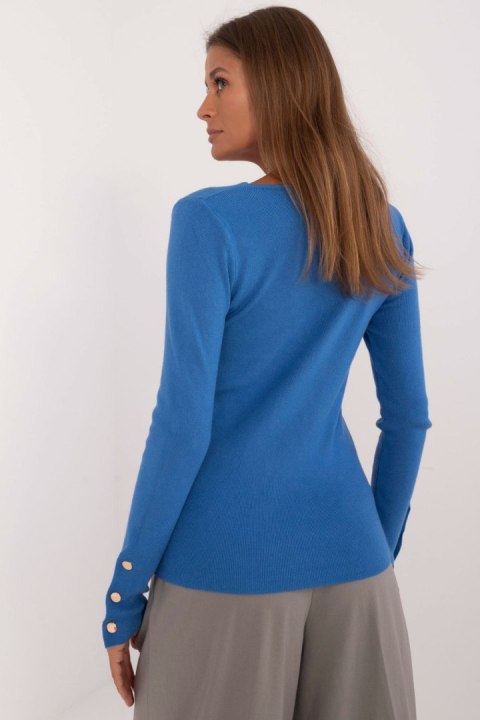 Sweter Damski Model AT-SW-2334.91 Dark Blue - AT Sweter Damski Model AT-SW-2334.91 Dark Blue - AT