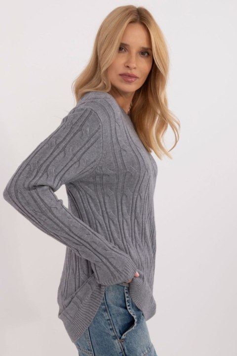 Sweter Damski Model AT-SW-2343.88 Dark Grey - AT Sweter Damski Model AT-SW-2343.88 Dark Grey - AT