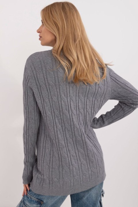 Sweter Damski Model AT-SW-2343.88 Dark Grey - AT Sweter Damski Model AT-SW-2343.88 Dark Grey - AT