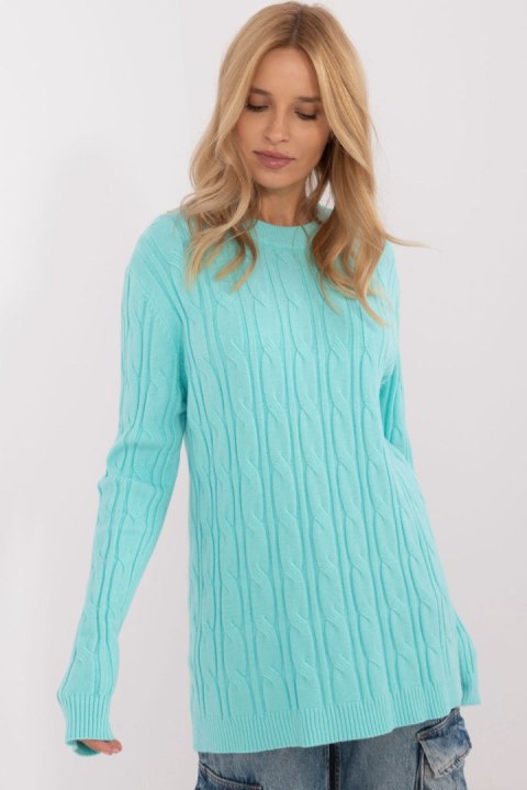 Sweter Damski Model AT-SW-2343.88 Mint - AT Sweter Damski Model AT-SW-2343.88 Mint - AT