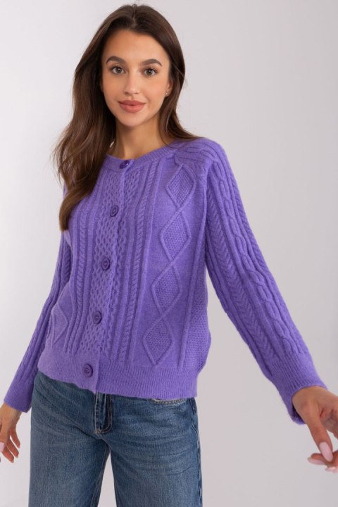 Sweter Damski Model AT-SW-2346-2.99P Violet - AT Sweter Damski Model AT-SW-2346-2.99P Violet - AT