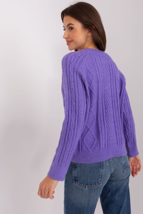 Sweter Damski Model AT-SW-2346-2.99P Violet - AT Sweter Damski Model AT-SW-2346-2.99P Violet - AT