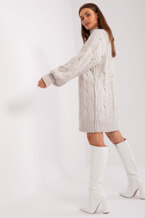 Sweter Damski Model AT-SW-2367-1.35P Light Beige - AT Sweter Damski Model AT-SW-2367-1.35P Light Beige - AT