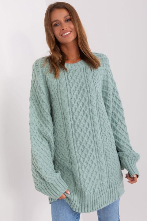 Sweter Damski Model AT-SW-2367-2.64P Mint - AT Sweter Damski Model AT-SW-2367-2.64P Mint - AT
