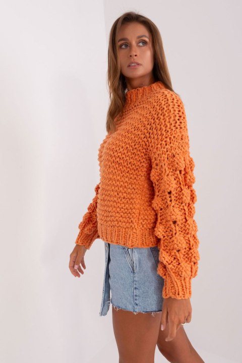 Sweter Damski Model AT-SW-2382.97P Orange - AT Sweter Damski Model AT-SW-2382.97P Orange - AT