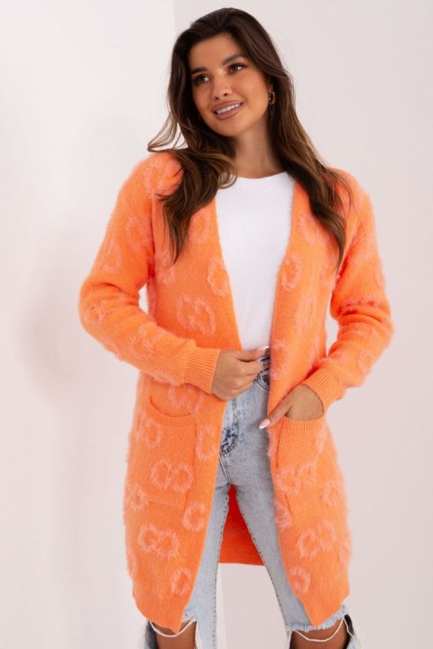 Sweter Kardigan Model AT-SW-234502.38X Orange - AT Sweter Kardigan Model AT-SW-234502.38X Orange - AT