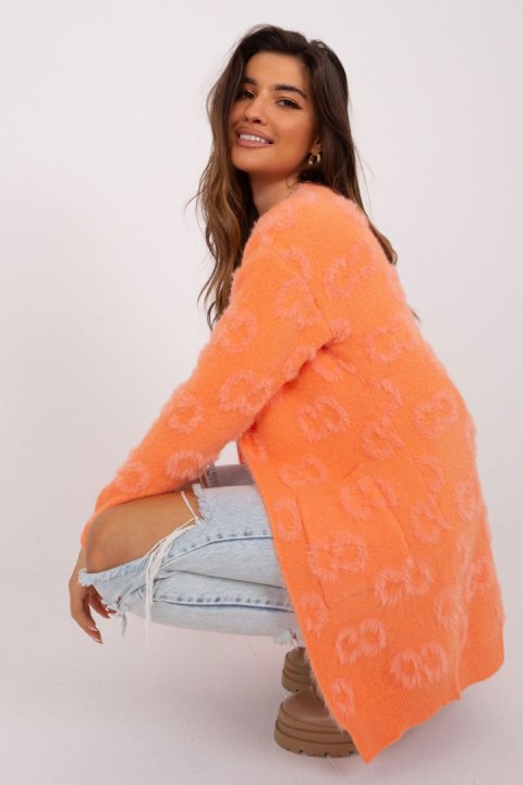 Sweter Kardigan Model AT-SW-234502.38X Orange - AT Sweter Kardigan Model AT-SW-234502.38X Orange - AT