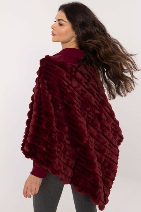 Sweter Poncho Model AT-PN-2347.68 Bordo - AT Sweter Poncho Model AT-PN-2347.68 Bordo - AT