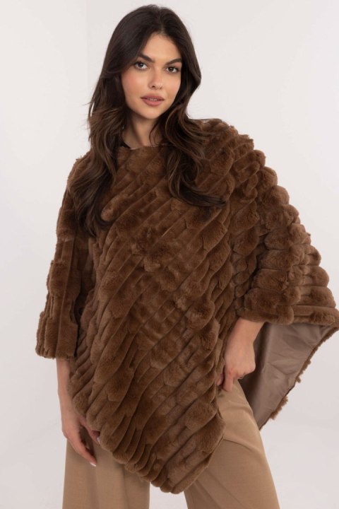 Sweter Ponczo Model AT-PN-2347.16 Brown - AT Sweter Ponczo Model AT-PN-2347.16 Brown - AT