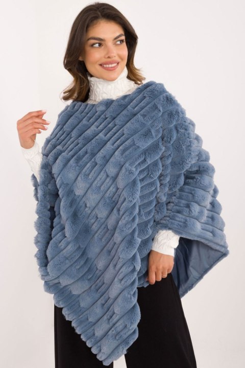 Sweter Ponczo Model AT-PN-2347.88 Blue - AT Sweter Ponczo Model AT-PN-2347.88 Blue - AT