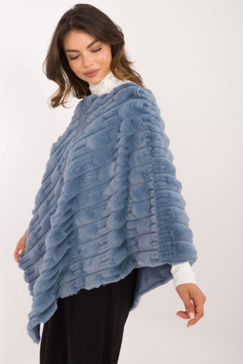 Sweter Ponczo Model AT-PN-2347.88 Blue - AT Sweter Ponczo Model AT-PN-2347.88 Blue - AT