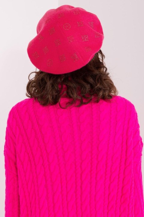 Beret Model AT-CZ-2318.27 Fuksja - AT Beret Model AT-CZ-2318.27 Fuksja - AT
