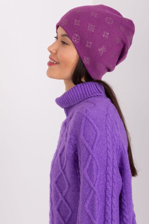 Czapka Model AT-CZ-2325.86 Violet - AT Czapka Model AT-CZ-2325.86 Violet - AT