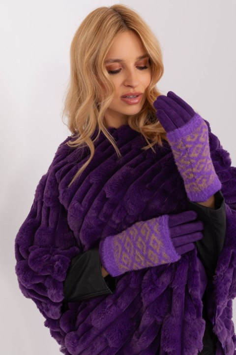 Rękawiczki Model AT-RK-2310.91 Dark Violet - AT Rękawiczki Model AT-RK-2310.91 Dark Violet - AT