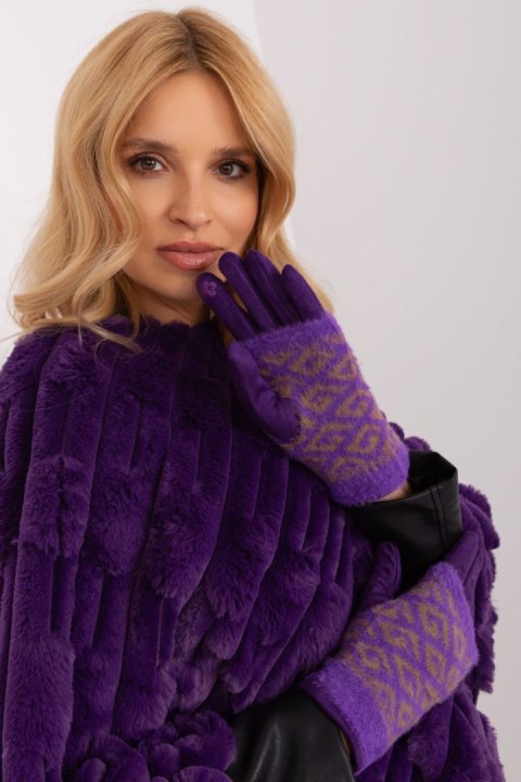 Rękawiczki Model AT-RK-2310.91 Dark Violet - AT Rękawiczki Model AT-RK-2310.91 Dark Violet - AT