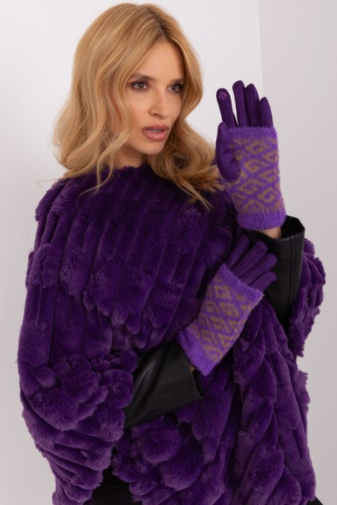 Rękawiczki Model AT-RK-2310.91 Dark Violet - AT Rękawiczki Model AT-RK-2310.91 Dark Violet - AT